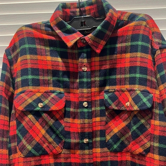 Obey Multicolor Button Down Flannel Shirt - Picture 2 of 5